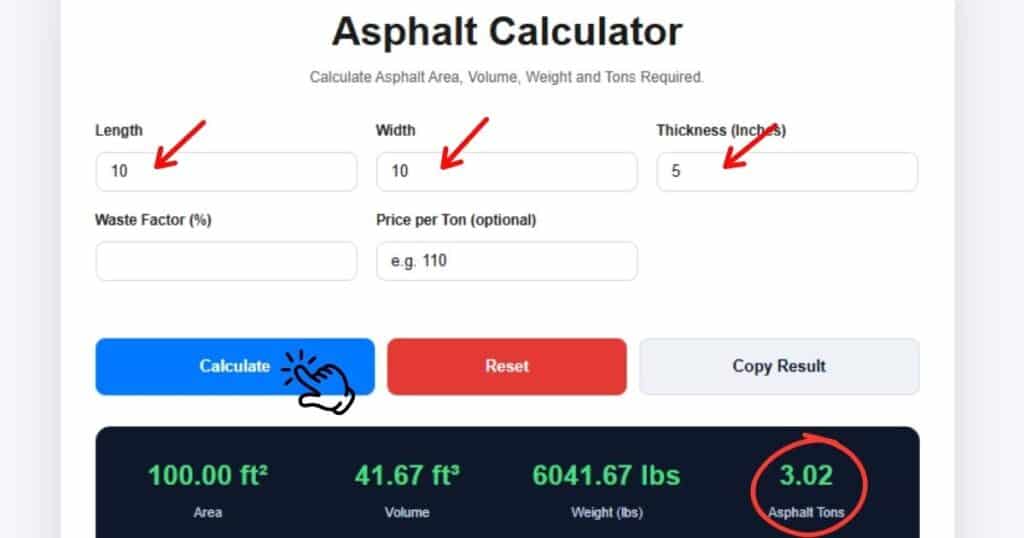 asphalt calculator